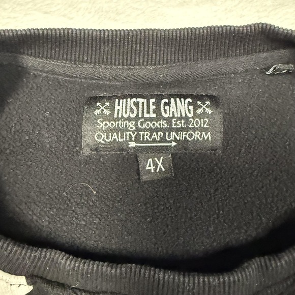 Hustle Gang Sweatshirt Mens 4XL Black Crewneck Graphic Print Pullover Streetwear - Picture 3 of 12